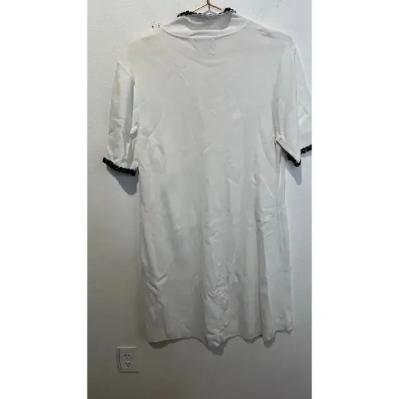 ALEXIA ADMOR White Colorblock Contrast Trim Pearly Buttons Odette Dress sz XL - Picture 3 of 16